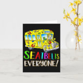 Carte Ceintures de sécurité Tout le monde s'amuser Magic (Fleur jaune)