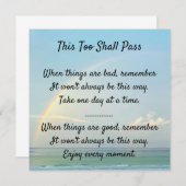 Carte "Cela aussi passera" (Devant / Derrière)