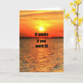 Carte Cela fonctionne si vous le travaillez (Fleur jaune)