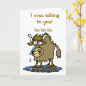 Carte Cela me manque de vous parler ! (Fleur jaune)