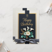 Carte Celebración Elegante (Devant/Arrière en situation)