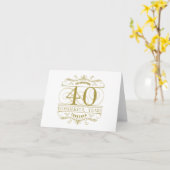 Carte Célébrant le 40e anniversaire (Fleur jaune)