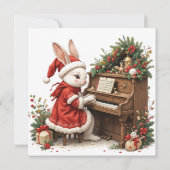 Carte Celebrate Birth of Christ White Bunny Christmas (Dos)