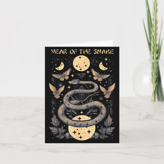 Carte Celebrate Chinese New Year Of The Snake 2025 Moon (Devant)