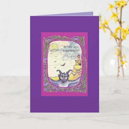 Carte Celebrate the Full Moon with Us (Fleur jaune)