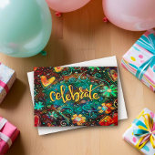 Carte CelebrateFun moderne coloré joyeux