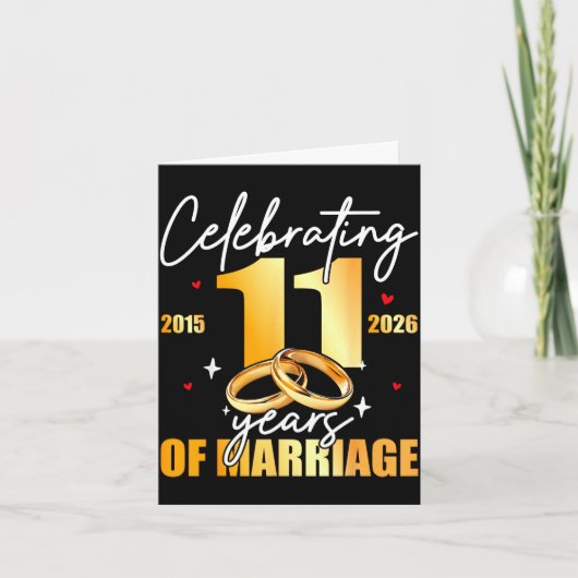 Carte Célébration 2015 11e 11 ans de mariage (Devant)