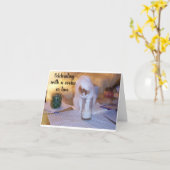 CARTE **CÉLÉBRATION AVEC UN COOKIE*** POUR VOTRE **ANNIV (Fleur jaune)