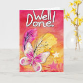 Carte Célébration bien faite (Fleur jaune)