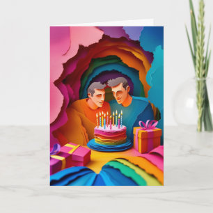 Carte Célébration d'anniversaire en papier stratifié