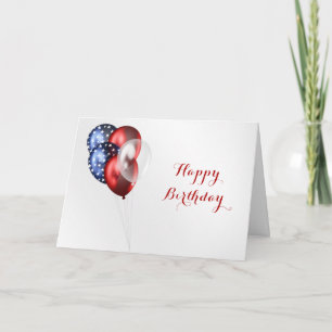 Carte Célébration d'anniversaire patriotique