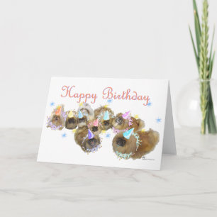 Carte Célébration d'anniversaire Pékinois