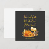 Carte Célébration d'automne - Elégant Thanksgiving Gold (Devant / Derrière)