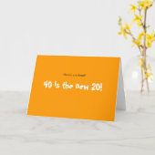 Carte Célébration de 40 ans (Fleur jaune)