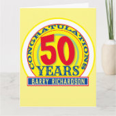 Carte Célébration de 50 ans (Devant)