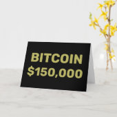 Carte Célébration de Bitcoin à 150000 (Fleur jaune)