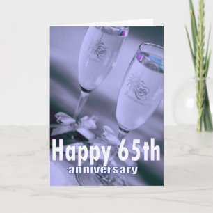Carte célébration de champagne d'anniversaire de mariage