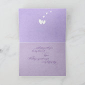 Carte Célébration de couple d'anniversaire Lavande (Intérieur)