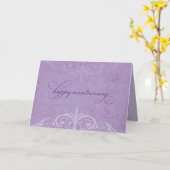 Carte Célébration de couple d'anniversaire Lavande (Fleur jaune)