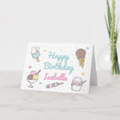 Carte Célébration de crème glacée douce Joyeux anniversa (Devant)