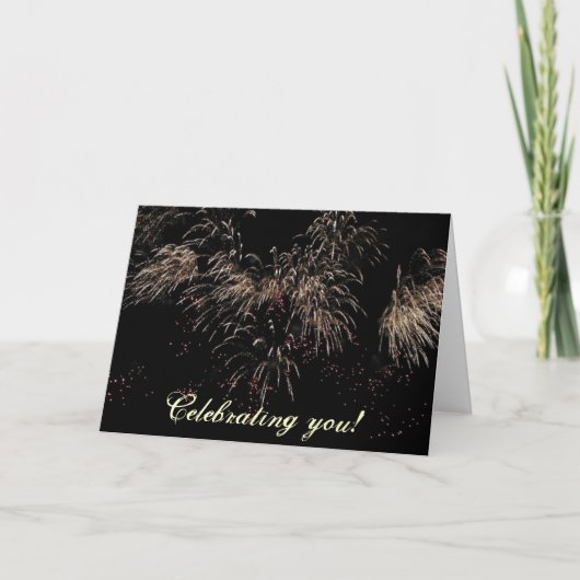 Carte Célébration de feu d'artifice (Devant)