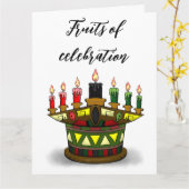 Carte Célébration de fruits frais (Fleur jaune)