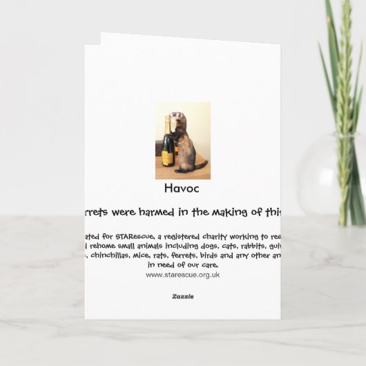 Carte Célébration de la caution (Dos)