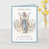 Carte Célébration de la fête de la Vierge Marie Lourdes (Fleur jaune)