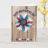 Carte Célébration de la fête de l'indépendance Fleur Ble (Fleur jaune)