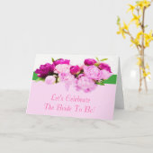 Carte Célébration de la future mariée aux pivoines (Fleur jaune)