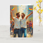 Carte Célébration de la Marche Fière Joyeuse (Fleur jaune)