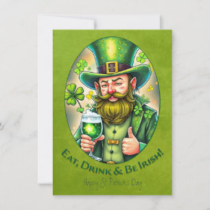 Carte Célébration de la Saint-Patrick - un toast au bonh