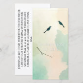 Carte Célébration de la vie Fête de funérailles artisana (Devant / Derrière)