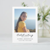 Carte Célébration de la vie Photo Funeral Memorial Card (Debout devant)