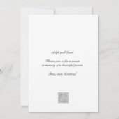 Carte Célébration de la vie Service commémoratif Invitat (Dos)