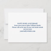 Carte Célébration de l'anniversaire de la maison personn (Dos)