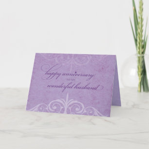 Carte Célébration de l'anniversaire de mariage de lavand