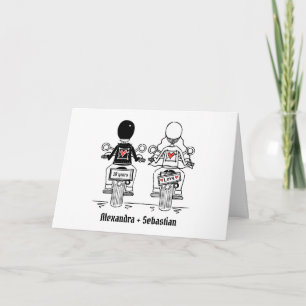 Carte Célébration de mariage de moto de motard