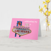 Carte célébration de mon 21ème anniversaire à Las Vegas (Fleur jaune)