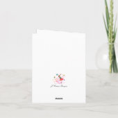 Carte Célébration de Noël rouge et blanc (Dos)