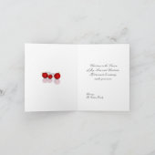 Carte Célébration de Noël rouge et blanc (Intérieur)
