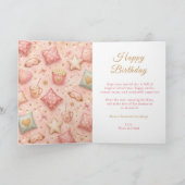 Carte Célébration de pyjama party rose (Intérieur)