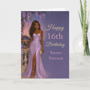 Carte Célébration de Sweet 16 d'anniversaire floral pour