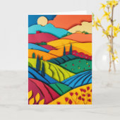 Carte Célébration de vigne vibrante (Fleur jaune)