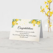Carte Célébration de vos réalisations remarquables (Fleur jaune)