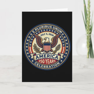 Carte Célébration des 250 ans de l'Amérique le 4 juillet