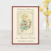 Carte Célébration des bénédictions d'anniversaire Vierge (Fleur jaune)