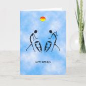 Carte Célébration des danseuses Silhouette Anniversaire (Devant)