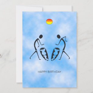 Carte Célébration des danseuses Silhouette Anniversaire