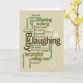 Carte Célébration des étapes de la première année de béb (Fleur jaune)